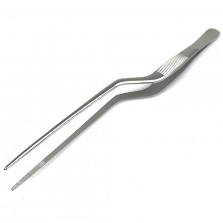 Пінцет носовий, багнетоподібний, анатомічний по Jansen. Довжина 18 см, робоча частина 20х2 мм